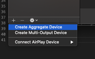 Create Aggregate Device